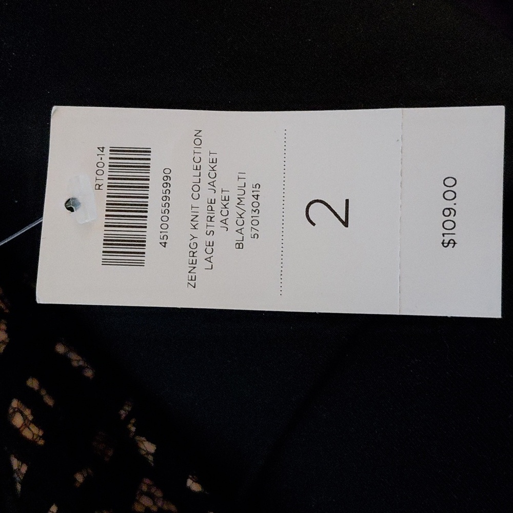 Eclipse Black Lace Zip-Front Jacket - Picture 5 of 5